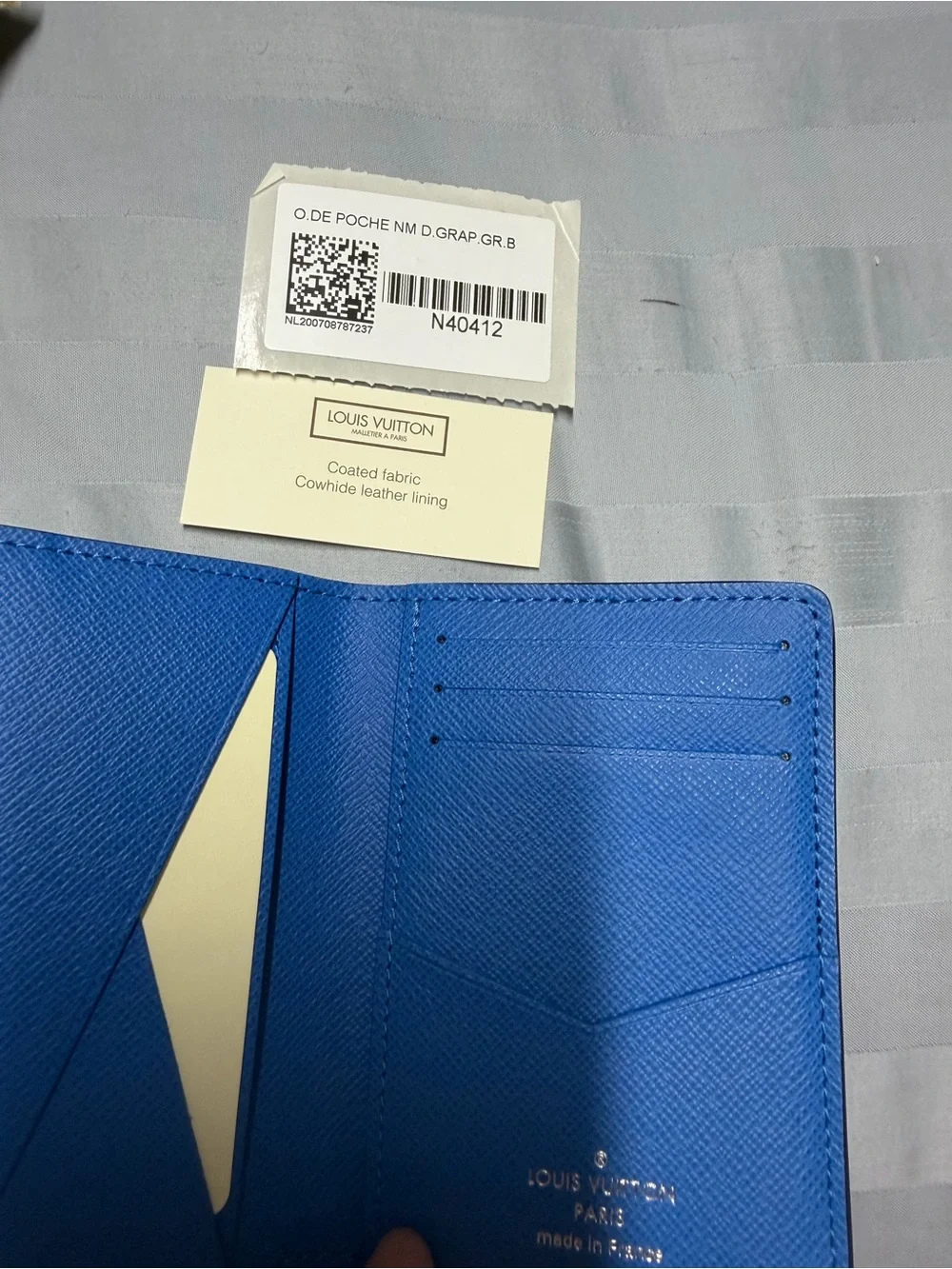 Louis Vuitton Men's Blue & Black Damier pocket organizer